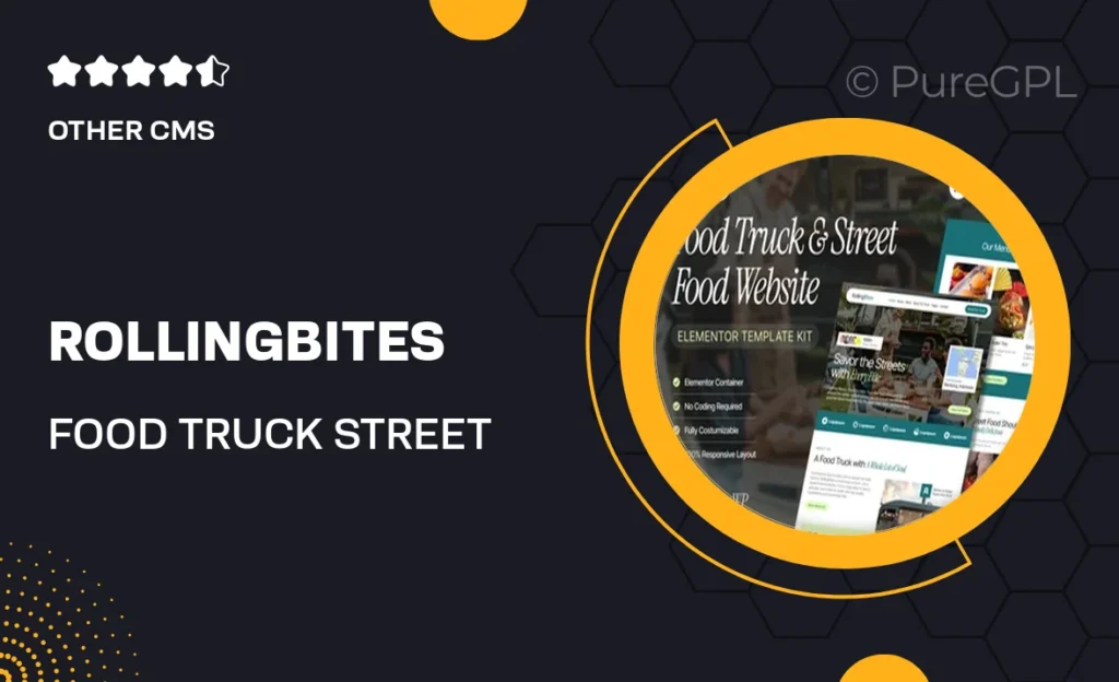 Downloads 31 RollingBites – Food Truck & Street Food Elementor Pro Template Kit