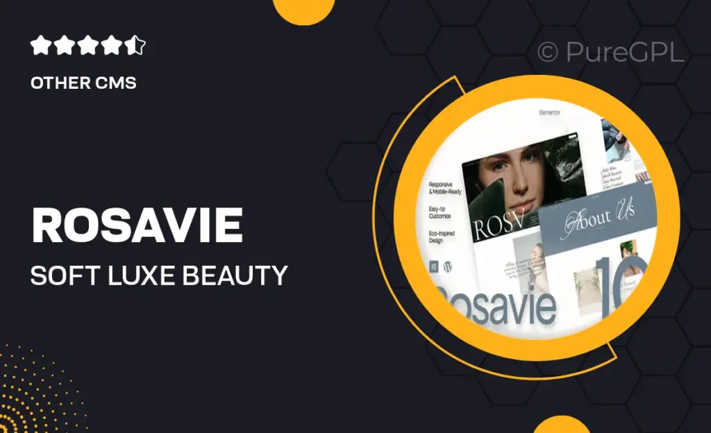 Rosavie – Soft Luxe Beauty Salon Elementor Template Kit