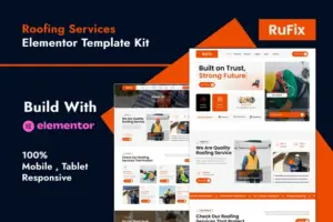 Rufix – Roofing Services Elementor Template Kit