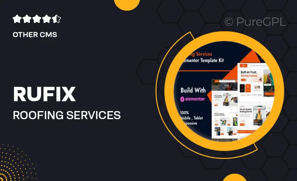 Rufix – Roofing Services Elementor Template Kit