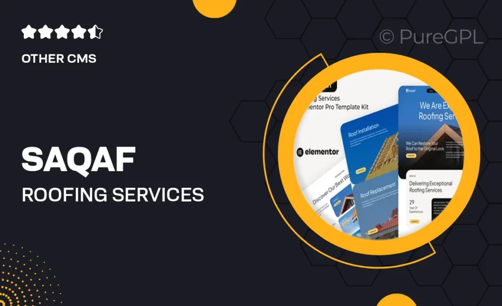 Downloads 10 Saqaf – Roofing Services Elementor Pro Template Kit