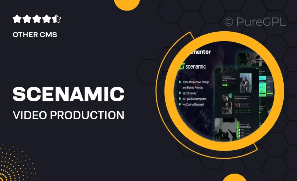 Scenamic – Video Production Service Elementor Template Kit 32 Scenamic – Video Production Service Elementor Template Kit