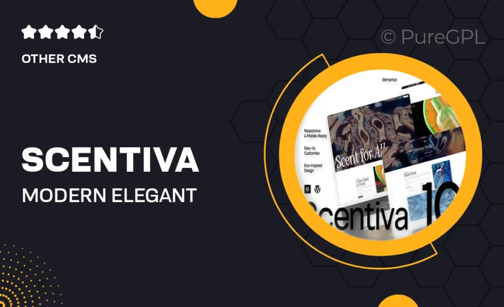 Downloads 21 Scentiva – Modern Elegant Perfume & Fragrance Elementor Template Kit