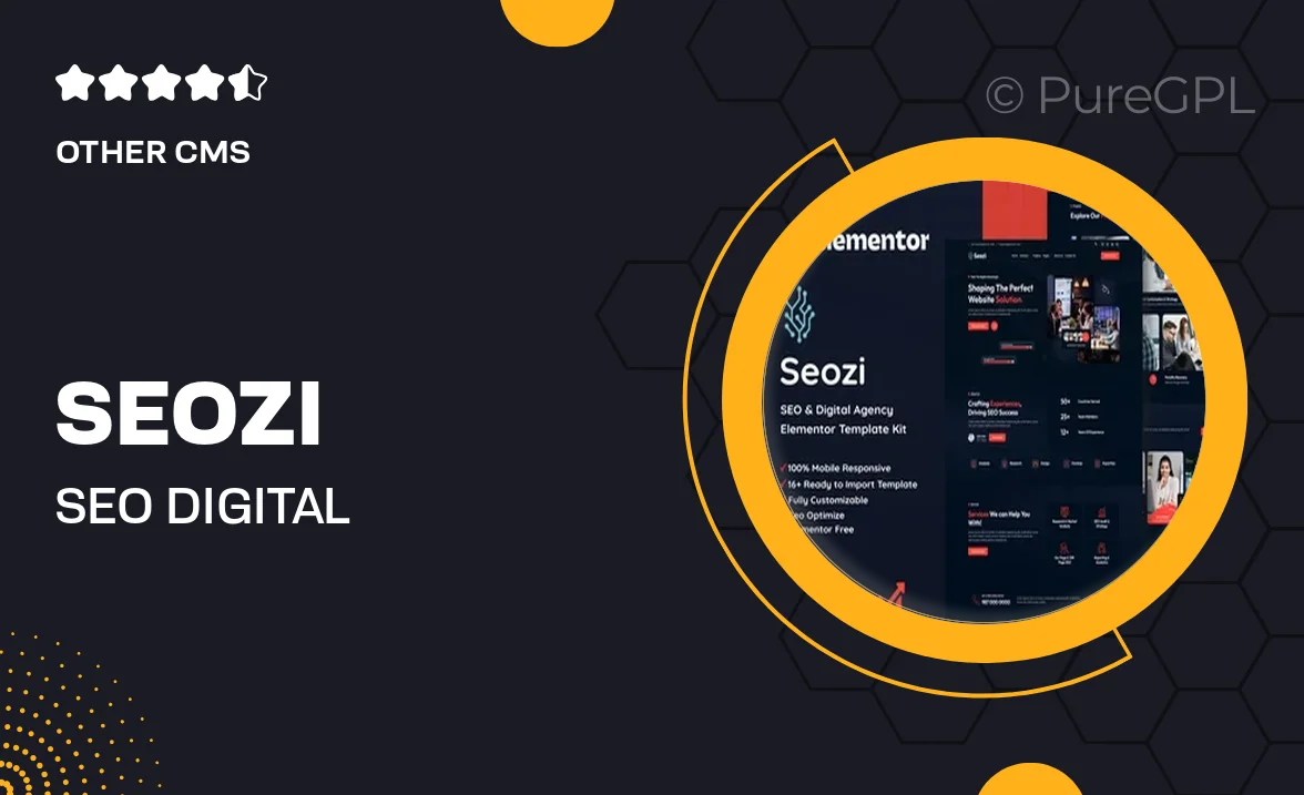 Seozi – SEO & Digital Marketing Agency Elementor Template Kit