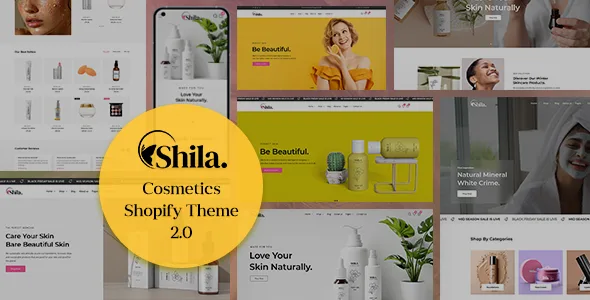 shila cosmetics skincare modern ecommerce shopify store theme 1