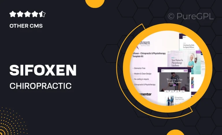 sifoxen chiropractic physiotherapy template kit