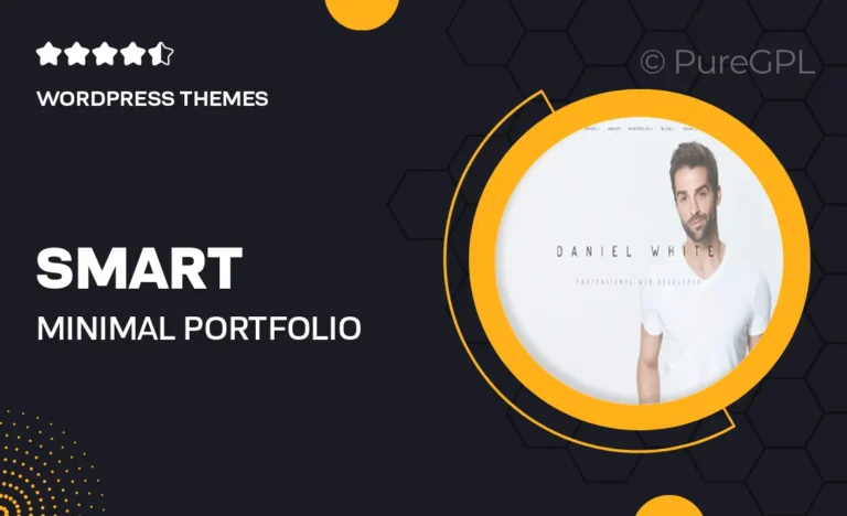 smart minimal portfolio wordpress theme