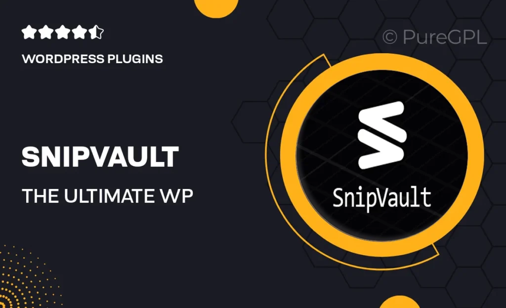 SnipVault – The Ultimate WP Code Snippets Plugin for Developers