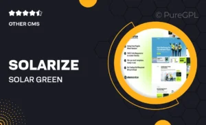 Solarize – Solar & Green Renewable Energy Elementor Template Kit