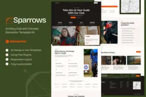 Sparrows – Archery Club & Courses Elementor Template Kit