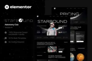 Starbound – Astronomy Club Elementor Template Kit