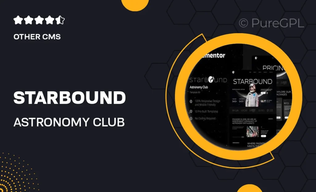 Starbound – Astronomy Club Elementor Template Kit 48 Starbound – Astronomy Club Elementor Template Kit