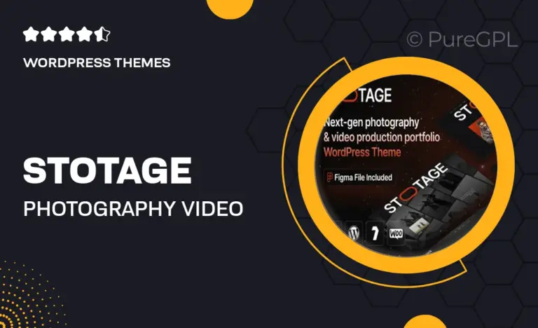 stotage photography video production wordpress theme