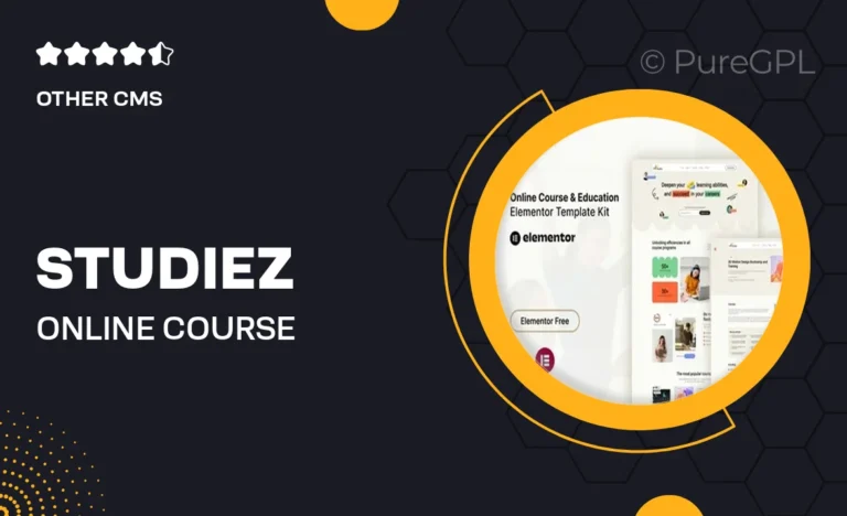 studiez online course education elementor template kit