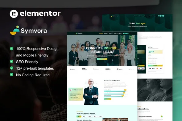 symvora event conference elementor pro template kit 1