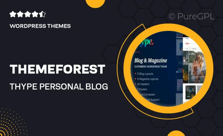 themeforest thype personal blog theme