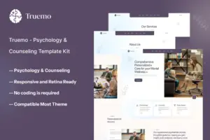 Truemo – Psychology & Counseling Template Kit