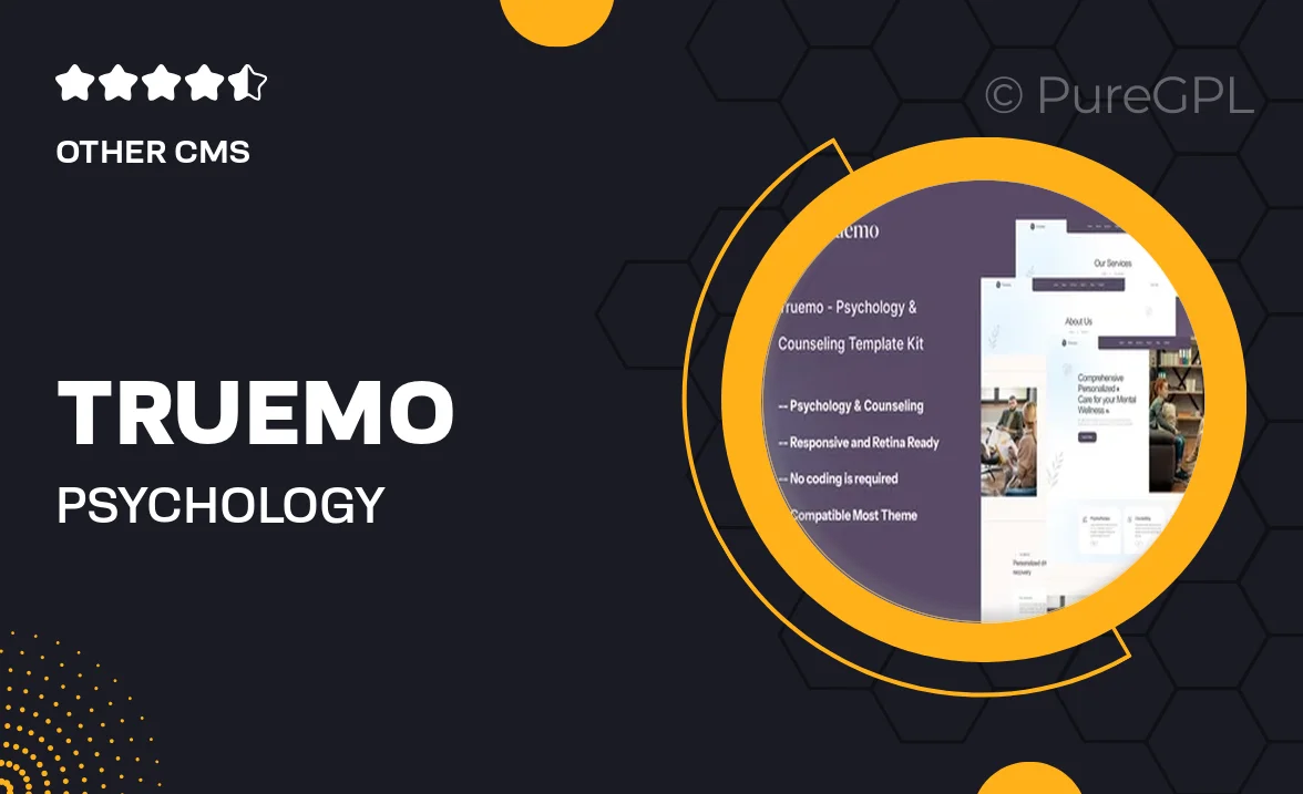 Truemo – Psychology & Counseling Template Kit