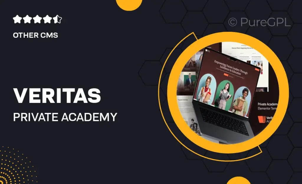Veritas – Private Academy Elementor Template Kit