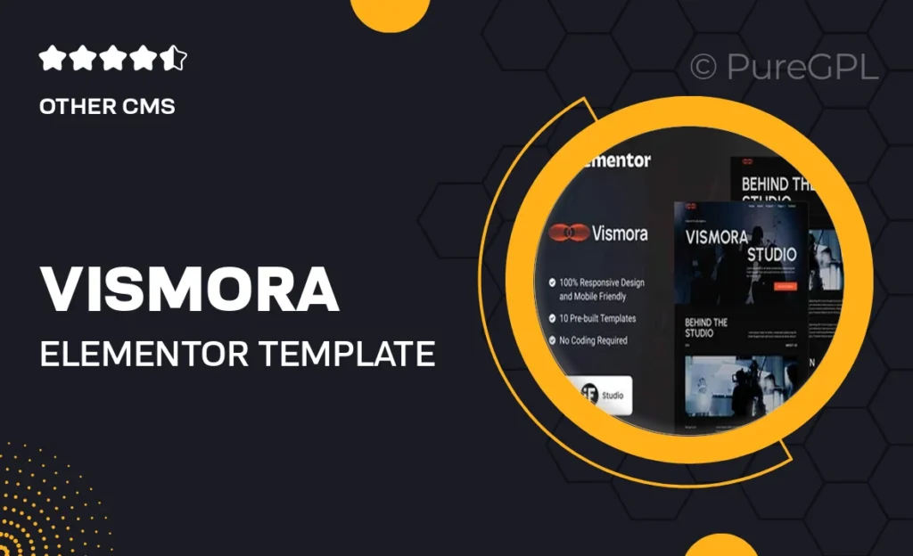 Downloads 52 Vismora — Elementor Template Kit for Creative Studios