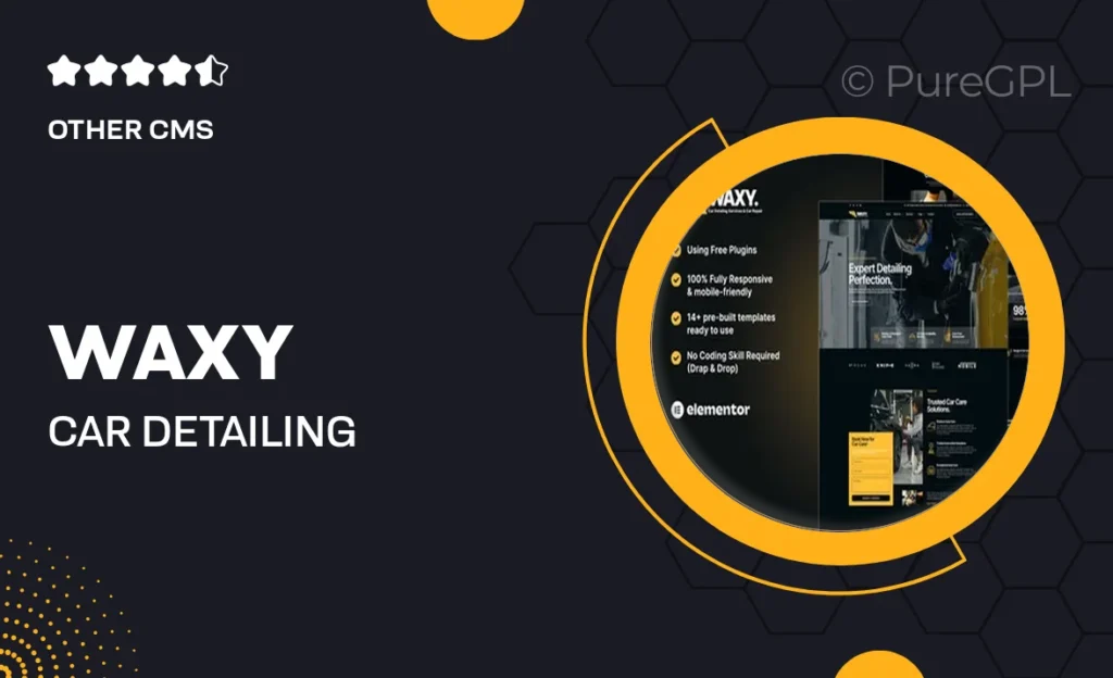 Waxy – Car Detailing Service & Car Repair Elementor Template Kit 60 Waxy – Car Detailing Service & Car Repair Elementor Template Kit