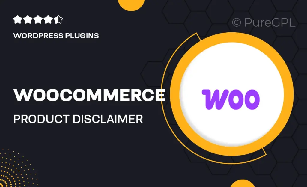 Woocommerce Product Disclaimer