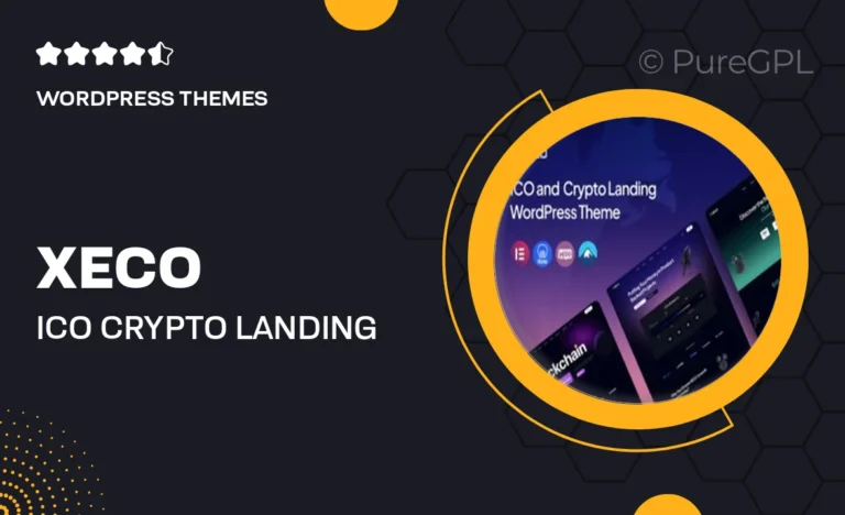 xeco ico crypto landing wordpress theme