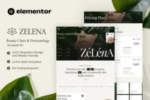 Zelena – Beauty Clinic & Dermatology Elementor Template Kit