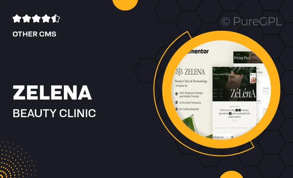 Downloads 22 Zelena – Beauty Clinic & Dermatology Elementor Template Kit