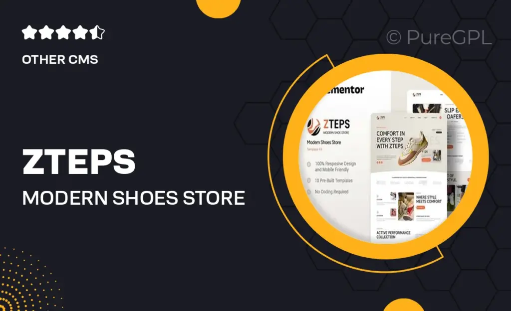 Zteps – Modern Shoes Store Elementor Template Kit