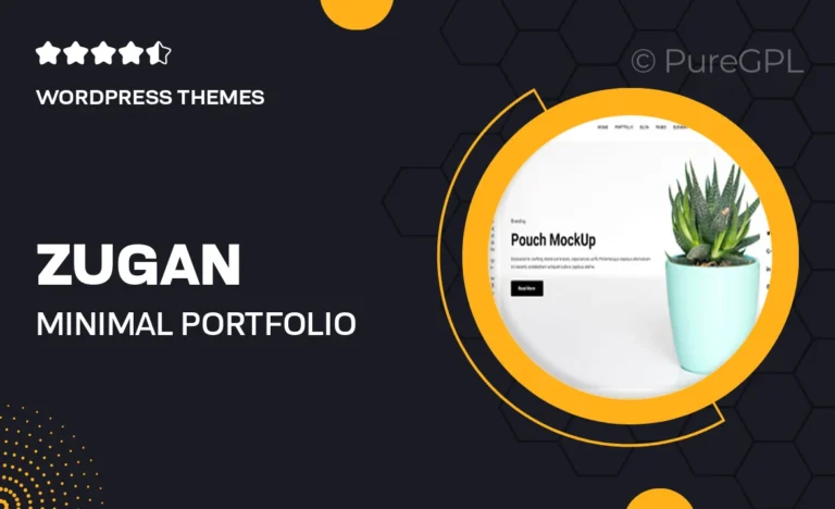 zugan minimal portfolio wordpress theme