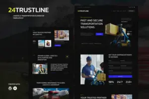 24TrustLine – Logistic & Transportation Elementor Template kit