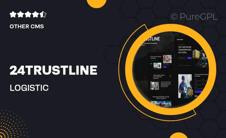 24trustline logistic transportation elementor template kit