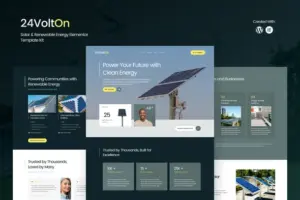 24Volton – Solar & Renewable Energy Elementor Template Kit