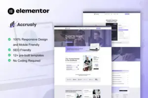 Accrualy – Tax Advisor & Financial Consulting Elementor Pro Template Kit