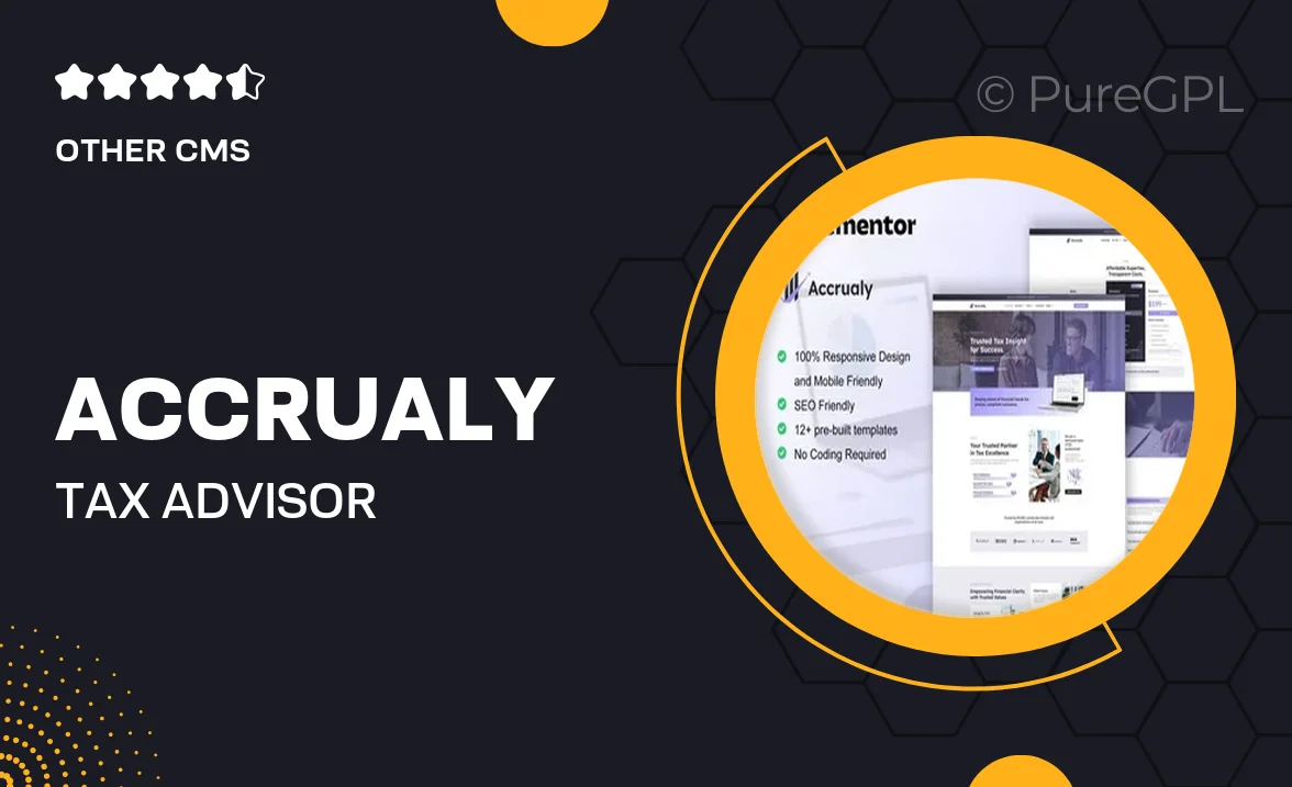 Accrualy – Tax Advisor & Financial Consulting Elementor Pro Template Kit