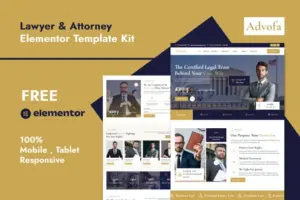 Advofa – Lawyer & Attorney Service Elementor Template Kit