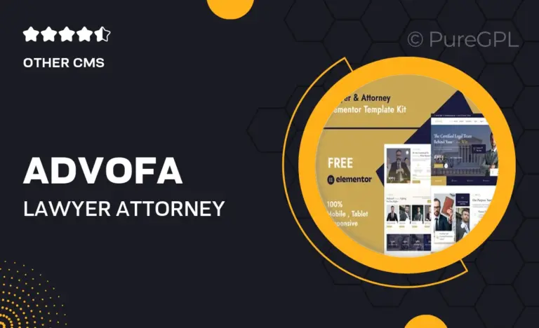 advofa lawyer attorney service elementor template kit