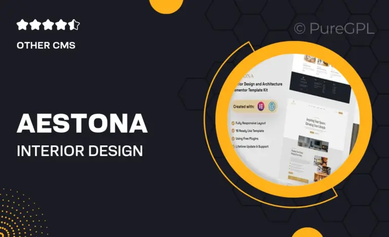 aestona interior design architecture elementor template kit