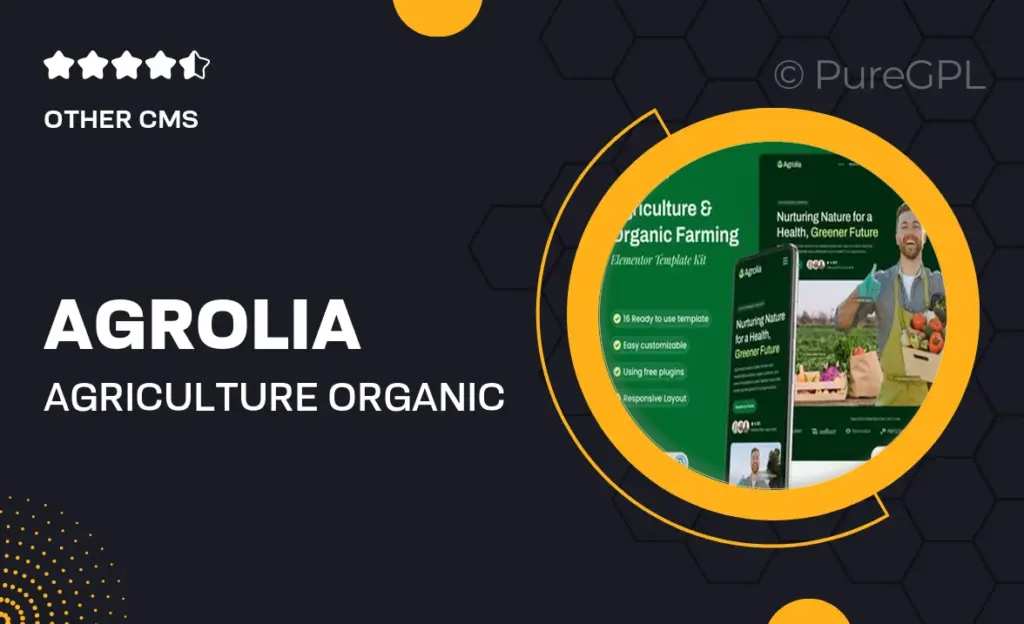Agrolia – Agriculture & Organic Farming Elementor Template Kit 2 Agrolia – Agriculture & Organic Farming Elementor Template Kit