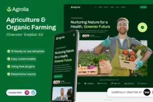 Agrolia – Agriculture & Organic Farming Elementor Template Kit