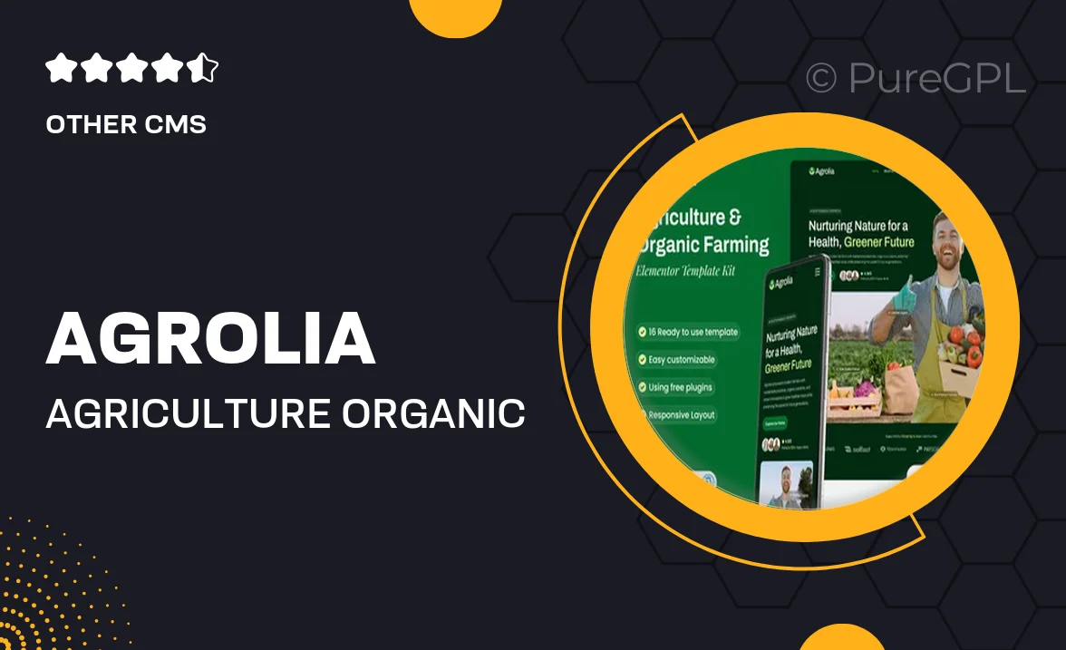 Agrolia – Agriculture & Organic Farming Elementor Template Kit