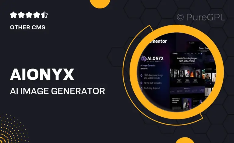 aionyx ai image generator elementor template kit