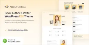 Aleesa – Book Author & Writer Gutenverse FSE WordPress Theme