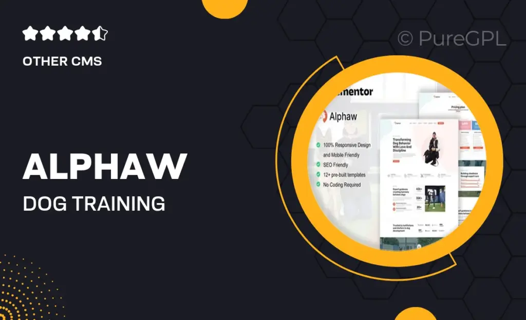 Alphaw – Dog Training Elementor Pro Template Kit 1 Alphaw – Dog Training Elementor Pro Template Kit
