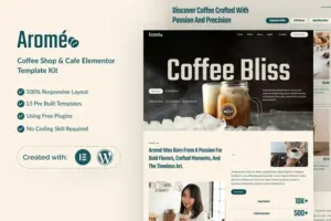 Arome – Coffee Shop & Cafe Elementor Template Kit