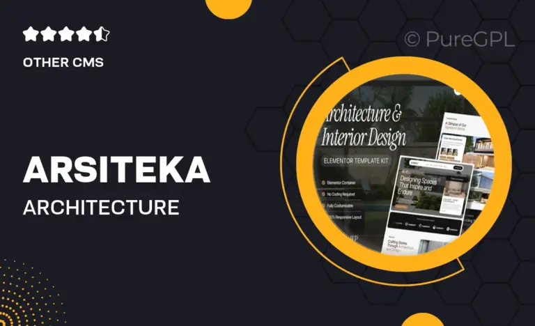 arsiteka architecture interior design elementor template kit