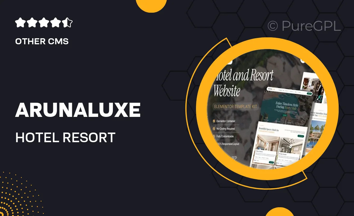 ArunaLuxe – Hotel & Resort Elementor Template Kit