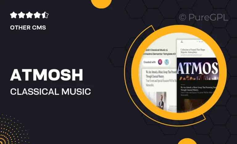 atmosh classical music orchestra elementor template kit