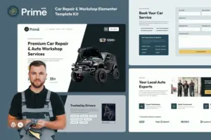 AutoPrime – Car Repair & Workshop Elementor Template Kit